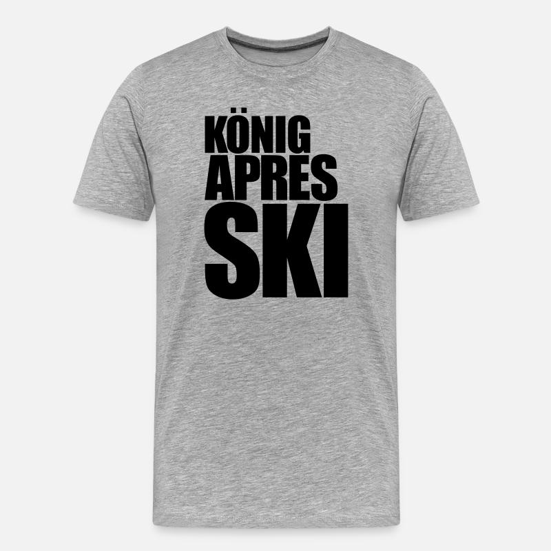apres ski après-ski - Männer Premium Bio T-Shirt - Grau meliert