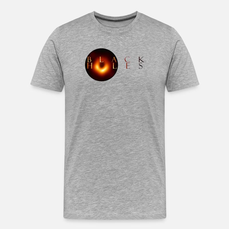 black holes - Männer Premium Bio T-Shirt - Grau meliert