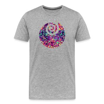 Vektor Grafik Grafik Vektor Vektor - Männer Premium Bio T-Shirt - Grau meliert - Vorne - Damien (186cm)
