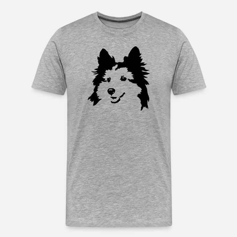 Hund - Männer Premium Bio T-Shirt - Grau meliert