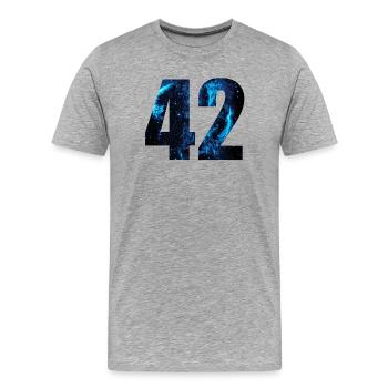 42 - T-shirt bio Premium Homme - gris chiné - Devant - Damien (186cm)