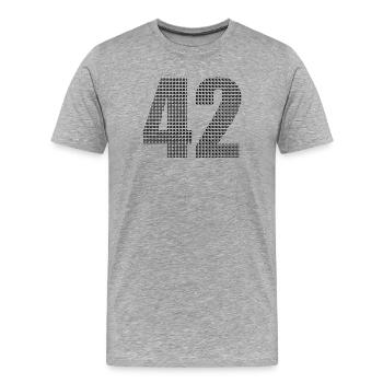 42 - T-shirt bio Premium Homme - gris chiné - Devant - Damien (186cm)