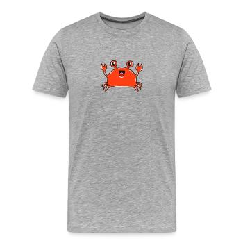 Krebs - Männer Premium Bio T-Shirt - Grau meliert - Vorne - Damien (186cm)