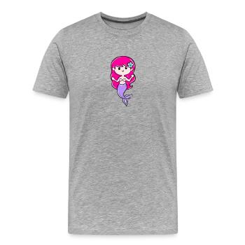 sirène - T-shirt bio Premium Homme - gris chiné - Devant - Damien (186cm)