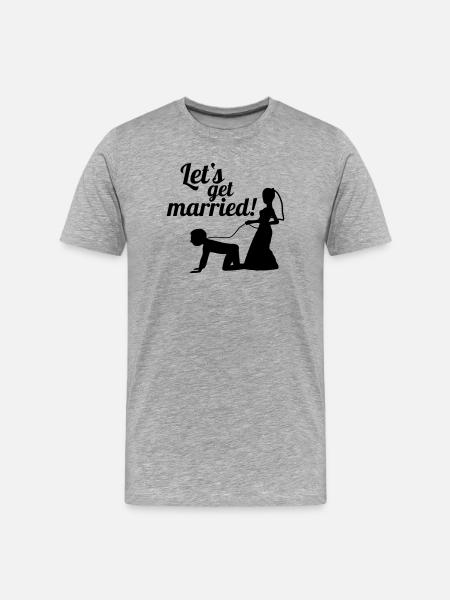 Lets get married bachelor farewell - Men's Premium Organic T-Shirt - heather grey
