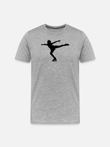 figure skating - Men's Premium Organic T-Shirt - heather grey