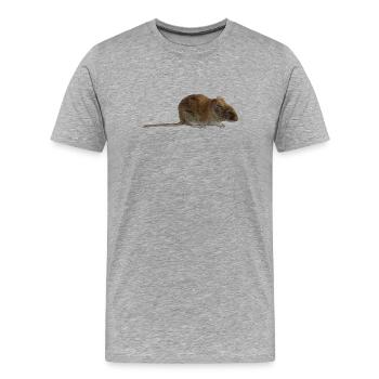 Maus - Männer Premium Bio T-Shirt - Grau meliert - Vorne - Damien (186cm)