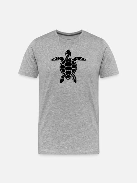 A sea turtle - Men's Premium Organic T-Shirt - heather grey