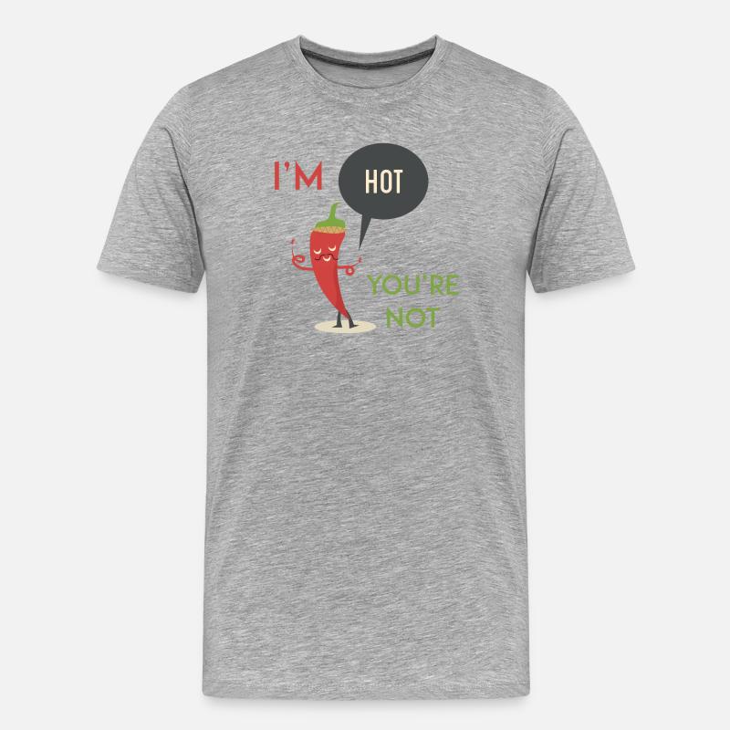 Je suis chaud tu n'es pas - T-shirt bio Premium Homme - gris chiné