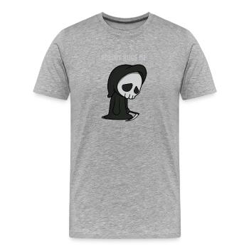 No Hugs - No hugs - Men's Premium Organic T-Shirt - heather grey - Front - Damien (186cm)
