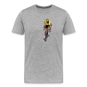 racing bicycle - Men's Premium Organic T-Shirt - heather grey - Front - Damien (186cm)