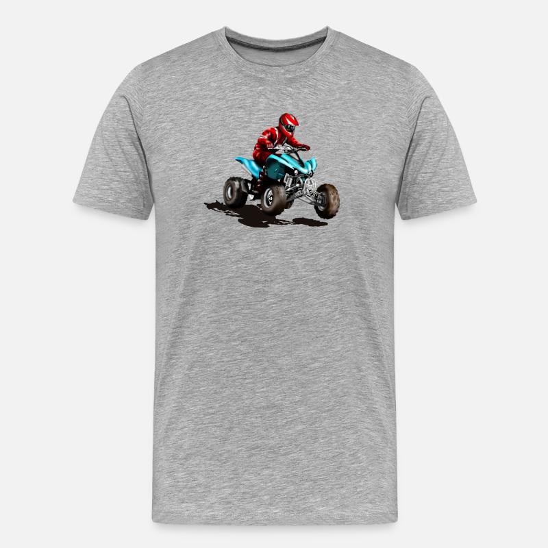 Quad - Männer Premium Bio T-Shirt - Grau meliert