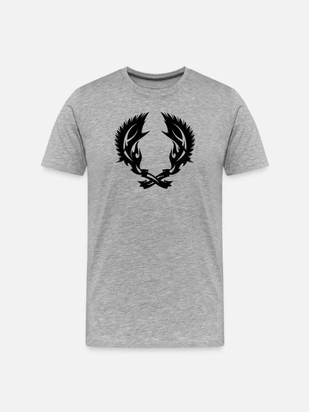 Wing fire emblem - Men's Premium Organic T-Shirt - heather grey