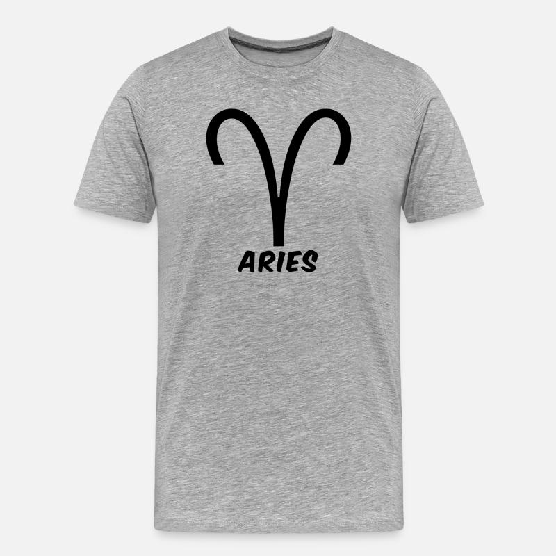 Widder Sternzeichen Widder Widder Horoskop - Männer Premium Bio T-Shirt - Grau meliert