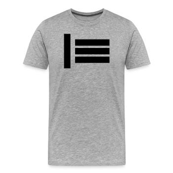 meister sklave symbol bdsm bondage latex sadomasoch - Männer Premium Bio T-Shirt - Grau meliert - Vorne - Damien (186cm)