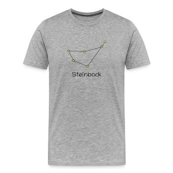 Sternzeichen Steinbock - Männer Premium Bio T-Shirt - Grau meliert - Vorne - Damien (186cm)