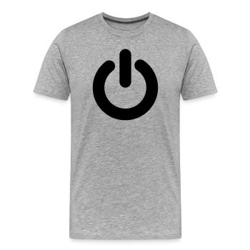 spiele - Männer Premium Bio T-Shirt - Grau meliert - Vorne - Damien (186cm)