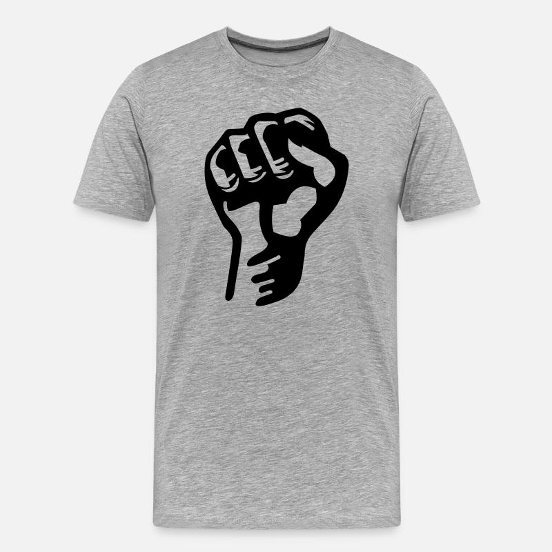 Faust - Männer Premium Bio T-Shirt - Grau meliert