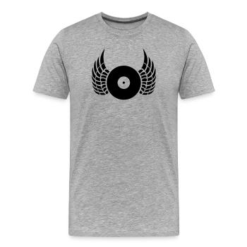 dj - T-shirt bio Premium Homme - gris chiné - Devant - Damien (186cm)