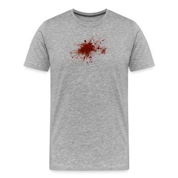 Blood - Men's Premium Organic T-Shirt - heather grey - Front - Damien (186cm)