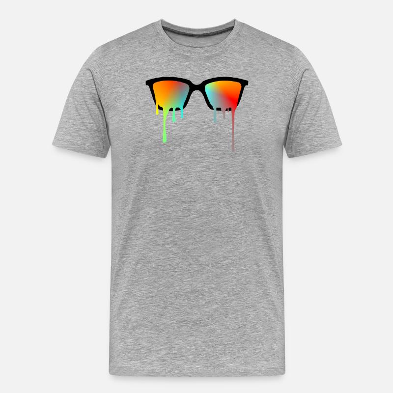 Sonnenbrille - Männer Premium Bio T-Shirt - Grau meliert