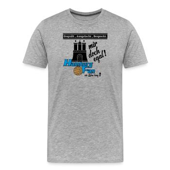 Hamburg , Tradition , Fußball , Fan Leben (25) - Männer Premium Bio T-Shirt - Grau meliert - Vorne - Damien (186cm)