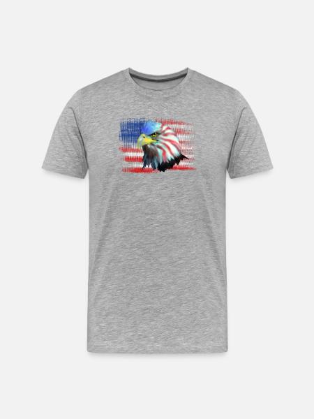 eagle USA - Men's Premium Organic T-Shirt - heather grey
