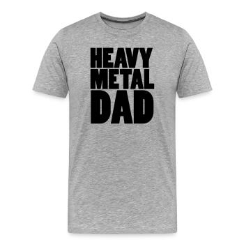 Heavy Metal Dad - Männer Premium Bio T-Shirt - Grau meliert - Vorne - Damien (186cm)