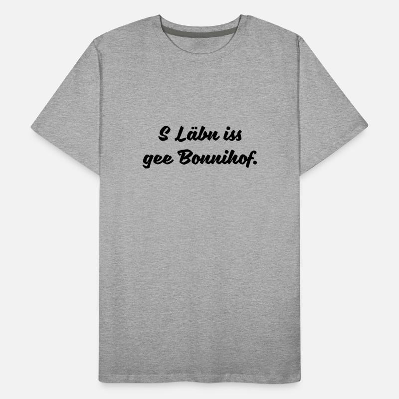 Leben Ponyhof Sächsisch Spruch Ossi DDR Geschenk Männer Premium Bio T-Shirt