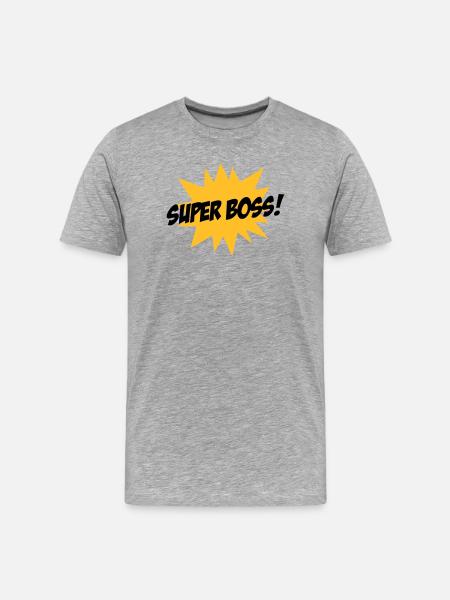 Super Boss ! - Men's Premium Organic T-Shirt - heather grey