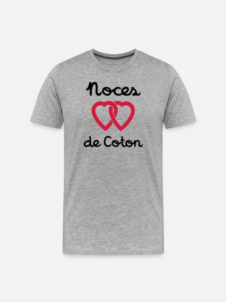 Noces de Coton - T-shirt bio Premium Homme - gris chiné