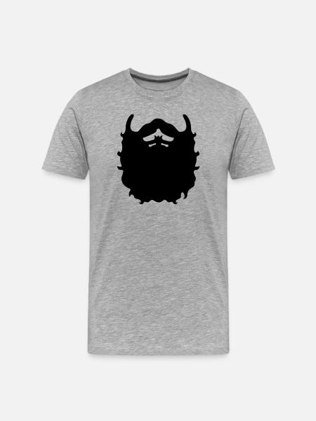 beard - Men's Premium Organic T-Shirt - heather grey