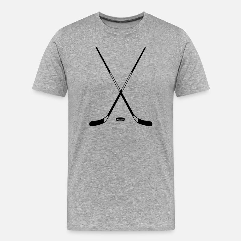Eishockey - Männer Premium Bio T-Shirt - Grau meliert