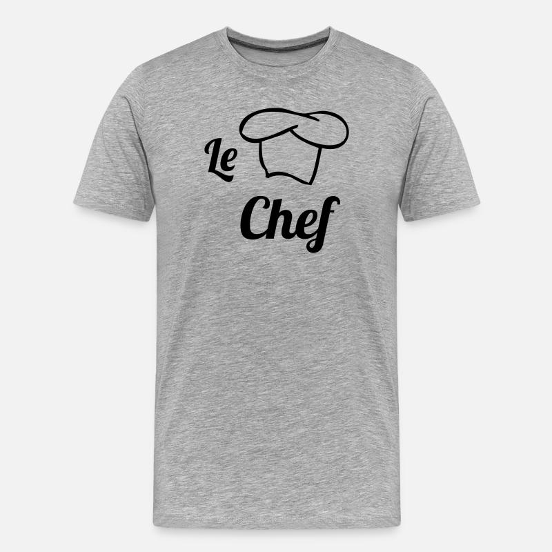 Le Chef - Männer Premium Bio T-Shirt - Grau meliert