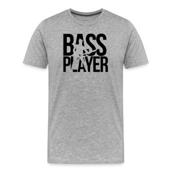 bassiste - T-shirt bio Premium Homme - gris chiné - Devant - Damien (186cm)