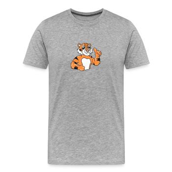 tigre - T-shirt bio Premium Homme - gris chiné - Devant - Damien (186cm)