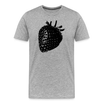 fraise - T-shirt bio Premium Homme - gris chiné - Devant - Damien (186cm)
