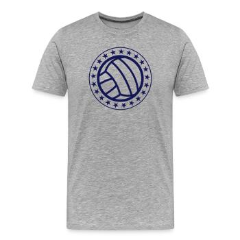 Volleyball - T-shirt bio Premium Homme - gris chiné - Devant - Damien (186cm)