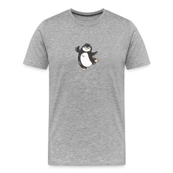 manchot - T-shirt bio Premium Homme - gris chiné - Devant - Damien (186cm)