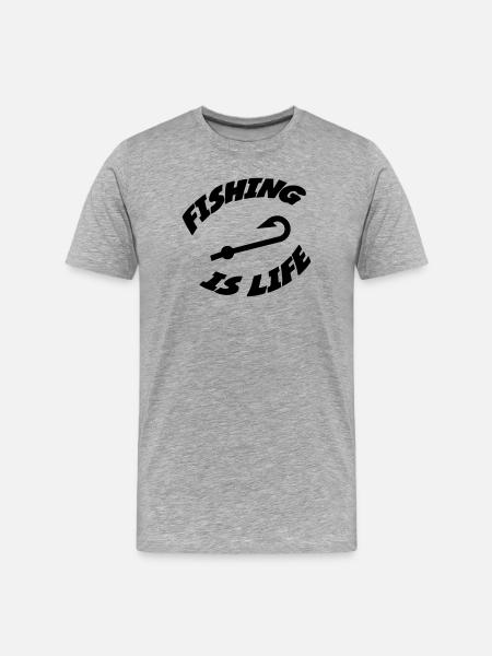 Fishing is life ! - Men's Premium Organic T-Shirt - heather grey