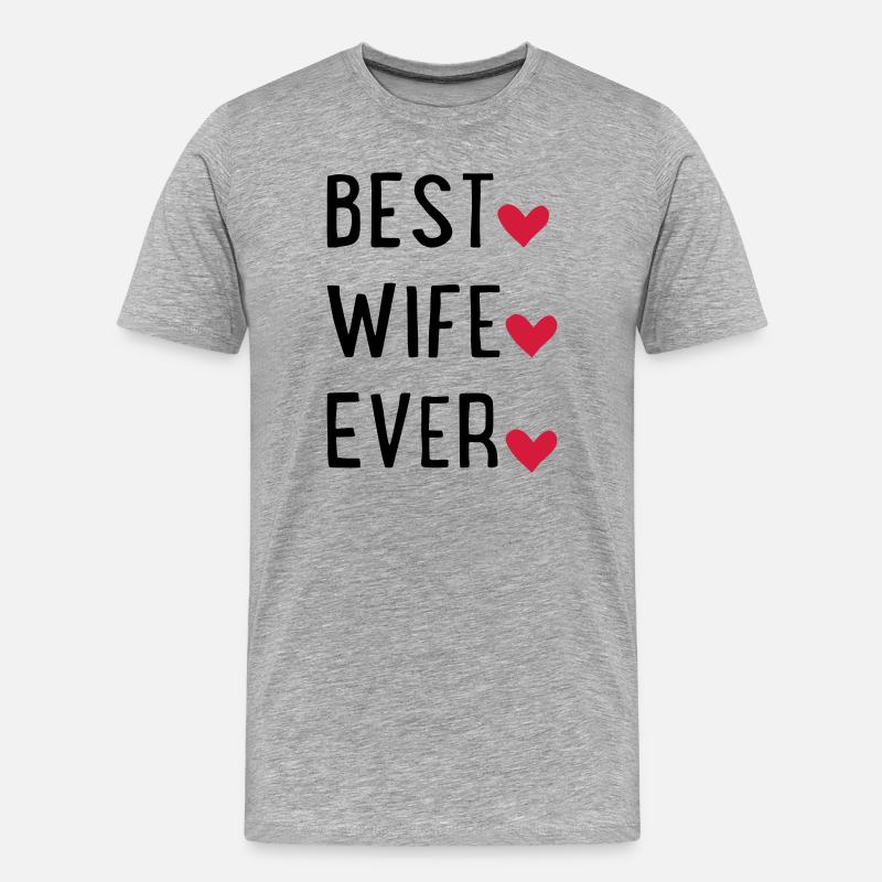 Ehefrau - Männer Premium Bio T-Shirt - Grau meliert