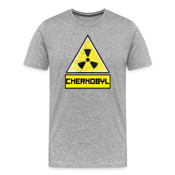 Chernobyl radioactive - Men's Premium Organic T-Shirt - heather grey - Front - Damien (186cm)