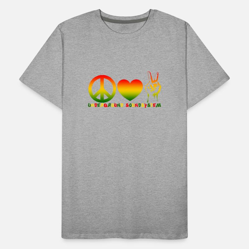 Peace Love Klangsystem Männer Premium Bio T-Shirt