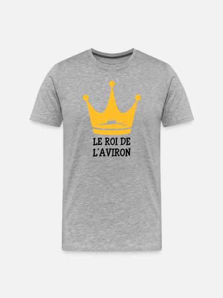 Le Roi de l'Aviron - Men's Premium Organic T-Shirt - heather grey