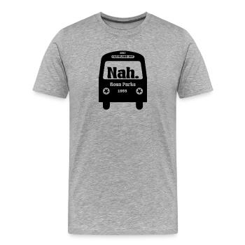 Fermer Rosa Parks Bus Afro Peace Tolerance Gift - T-shirt bio Premium Homme - gris chiné - Devant - Damien (186cm)