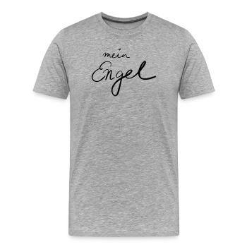 mein Engel - Männer Premium Bio T-Shirt - Grau meliert - Vorne - Damien (186cm)
