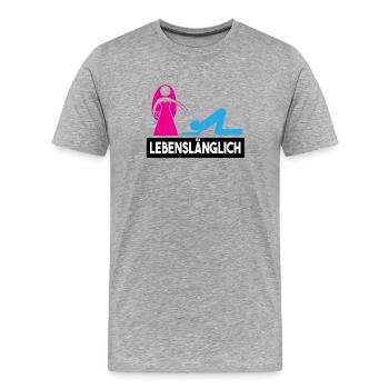 Bachelor Party Mariage Mariage Marry - T-shirt bio Premium Homme - gris chiné - Devant - Damien (186cm)