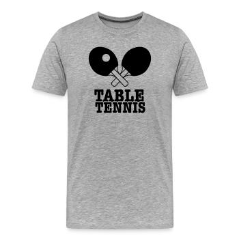 Tischtennis - Männer Premium Bio T-Shirt - Grau meliert - Vorne - Damien (186cm)