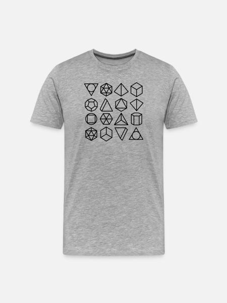 mathematical geometry - Men's Premium Organic T-Shirt - heather grey