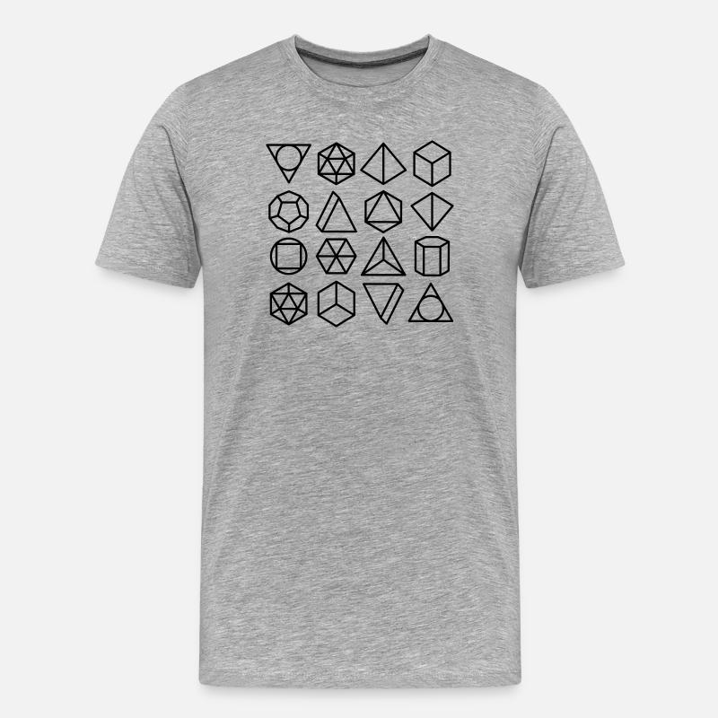 mathematical geometry - T-shirt bio Premium Homme - gris chiné
